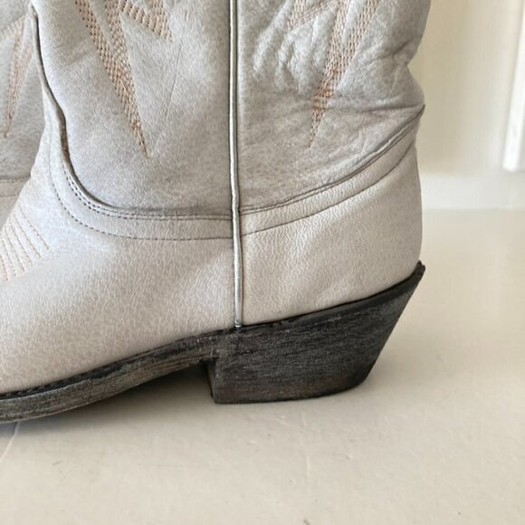 Mexicana Free People Lightning Strikes White Leather Western Boots Sz 8 - Picture 4 of 12